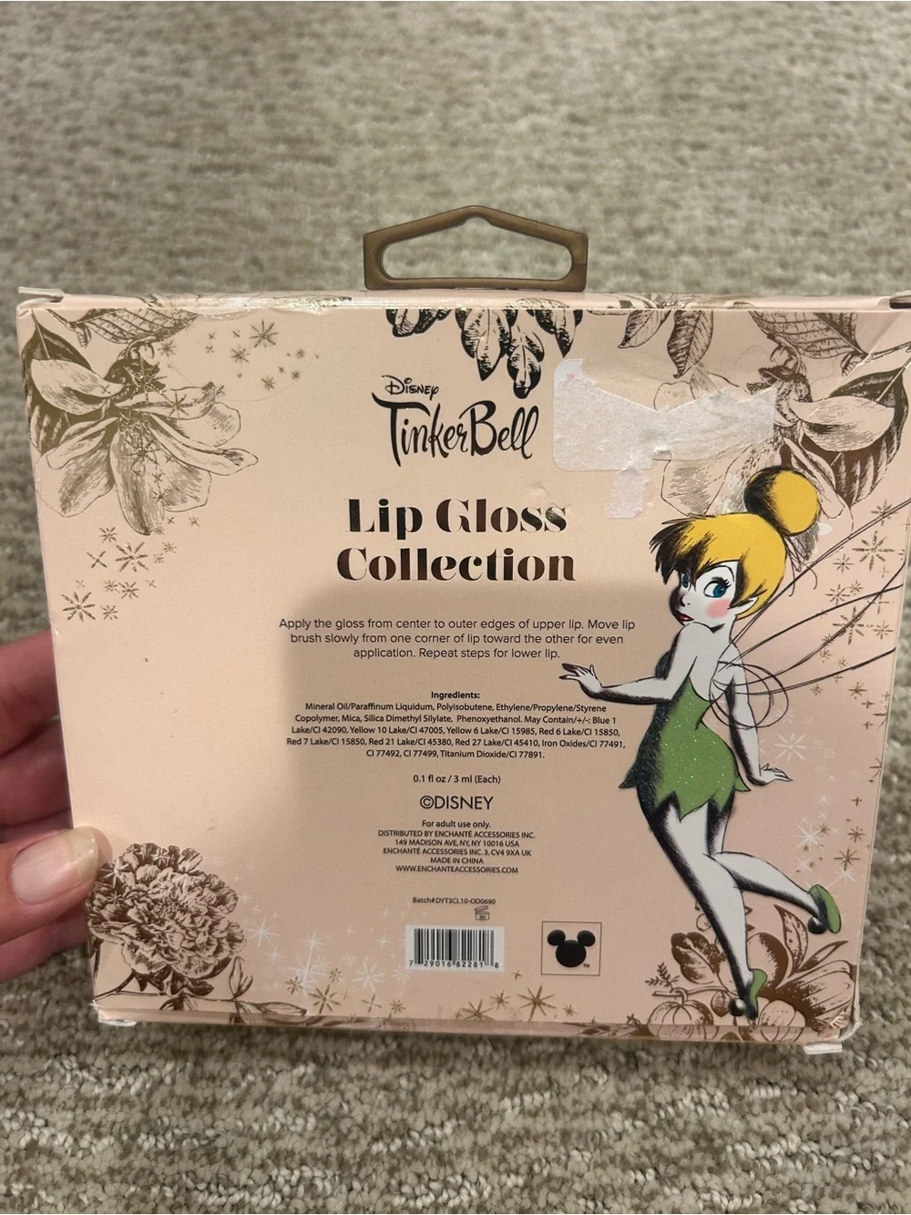Disney Tinker Bell Lip Gloss Collection - Pink, Mauve, Purple, Rose